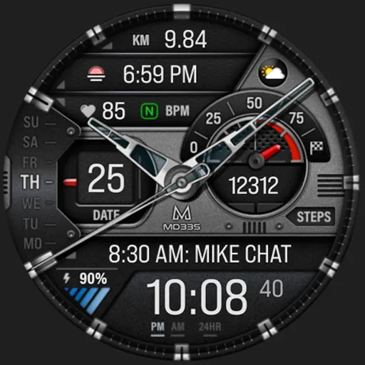 MD335 Hybrid watch face