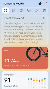 Samsung Health screenshot 1