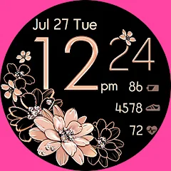 Golden Floral Watch Classic